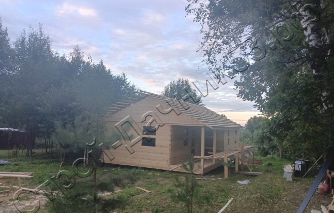 4 Брусовой дом ОД-48, 11x7м, 77 М², Калужская область, Жуковский район, деревня Кутепово (8)